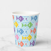 Farbenfrohe Ozeanfische Pappbecher (Rechts)