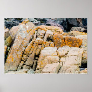 Farbenfrohe Ozeangesteine drucken Poster