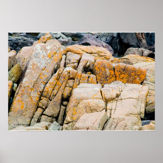 Farbenfrohe Ozeangesteine drucken Poster (Vorne)