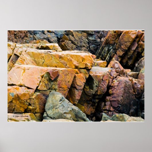 Farbenfrohe Ozeangesteine drucken Poster (Vorne)