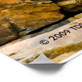 Farbenfrohe Ozeangesteine drucken Poster (Ecke)