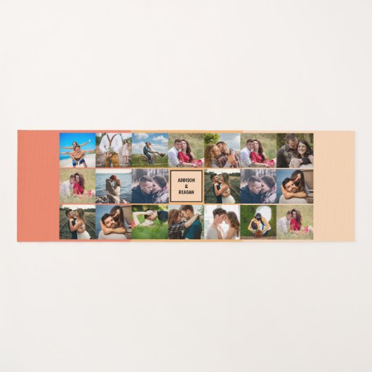 Farbenfrohe Paare Fotocollage Yoga Mat Yogamatte (Vorderseite (Horizontal))
