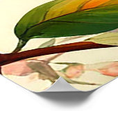 Farbenfrohe Paare von Vögeln, die mitten im lebend Poster (Ecke)