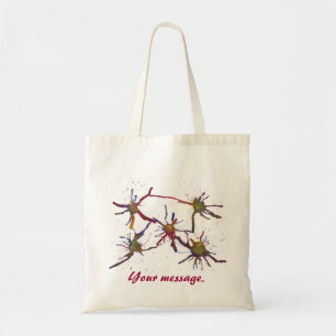 Farbenfrohe Paint Blob Spritzer Personalisiert Bag Tragetasche