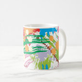 Farbenfrohe Paint Blotches und Splats Kaffeetasse (VorderseiteRechts)