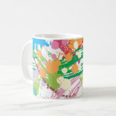 Farbenfrohe Paint Blotches und Splats Kaffeetasse (Vorderseite Links)