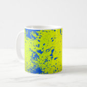 Farbenfrohe Paint-Eimer mit farbigem Spritzer Kaffeetasse (Vorderseite Links)