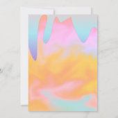 Farbenfrohe Paint Party Drilling Rainbow Birthday Einladung (Rückseite)