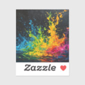 Farbenfrohe Paint Splash Aufkleber (Blatt)