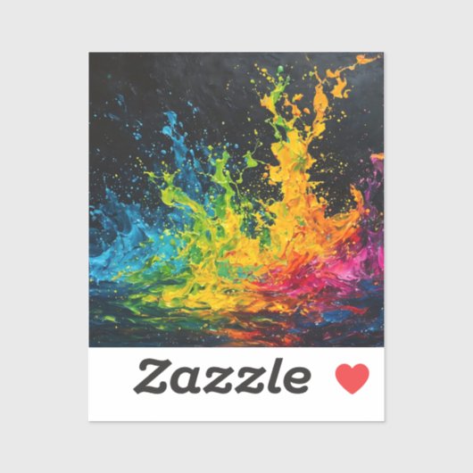 Farbenfrohe Paint Splash Aufkleber (Blatt)