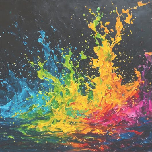Farbenfrohe Paint Splash Aufkleber (Vorderseite)