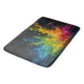 Farbenfrohe Paint Splash Badematte (Schrägansicht)