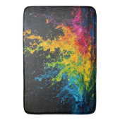 Farbenfrohe Paint Splash Badematte (Vorderseite Vertikal)