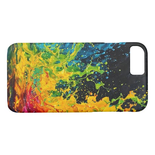 Farbenfrohe Paint Splash Case-Mate iPhone Hülle (Rückseite (Horizontal))