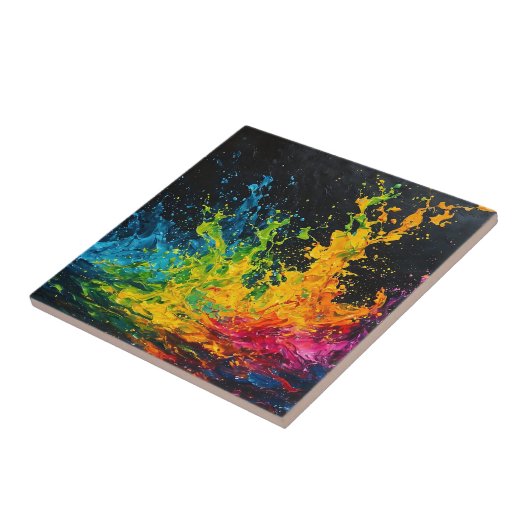 Farbenfrohe Paint Splash Fliese (Seite)