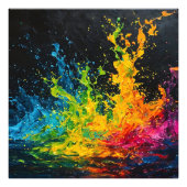 Farbenfrohe Paint Splash Fotodruck (Vorne)
