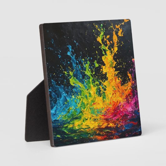 Farbenfrohe Paint Splash Fotoplatte (Vorderseite)