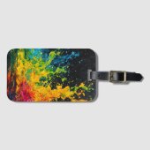 Farbenfrohe Paint Splash Gepäckanhänger (Vorderseite (Horizontal))