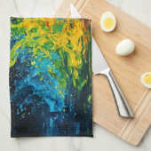 Farbenfrohe Paint Splash Geschirrtuch (Viertel Falte)