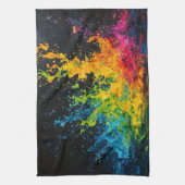 Farbenfrohe Paint Splash Geschirrtuch (Vertikal)