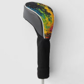 Farbenfrohe Paint Splash Golf Headcover (angewinkelt)
