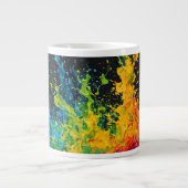 Farbenfrohe Paint Splash Jumbo-Tasse (Vorderseite)