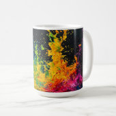 Farbenfrohe Paint Splash Kaffeetasse (VorderseiteRechts)
