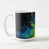 Farbenfrohe Paint Splash Kaffeetasse (Links)