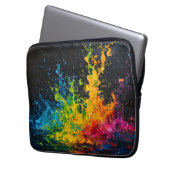 Farbenfrohe Paint Splash Laptopschutzhülle (Vorderseite Links)