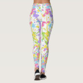 Farbenfrohe Paint Splash Leggings (Rückseite)