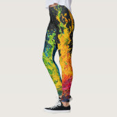 Farbenfrohe Paint Splash Leggings (Links)