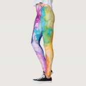 Farbenfrohe Paint Splash Leggings (Links)