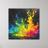 Farbenfrohe Paint Splash Leinwanddruck (Vorderseite)