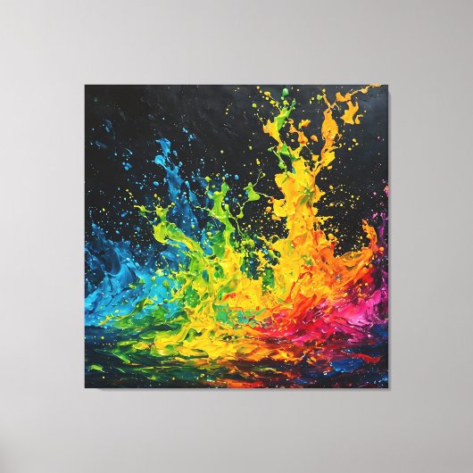 Farbenfrohe Paint Splash Leinwanddruck (Vorderseite)
