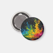 Farbenfrohe Paint Splash Magnet (Vorderseite/Rückseite)