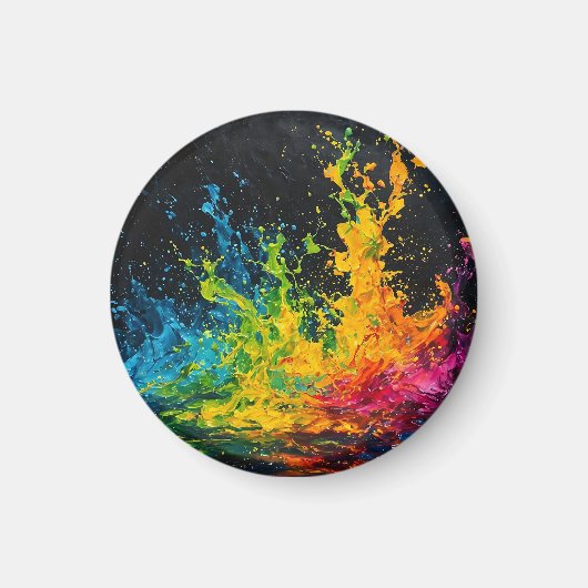 Farbenfrohe Paint Splash Magnet (Vorne)