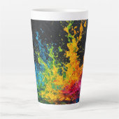 Farbenfrohe Paint Splash Milchtasse (Vorderseite)