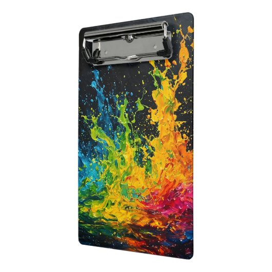 Farbenfrohe Paint Splash Mini Klemmbrett (Gewinkelt2)
