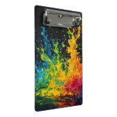 Farbenfrohe Paint Splash Mini Klemmbrett (Schrägansicht)