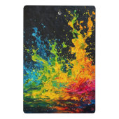 Farbenfrohe Paint Splash Mini Klemmbrett (Rückseite)