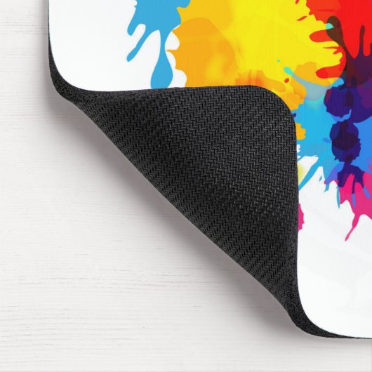 Farbenfrohe Paint Splash Mousepad (Ecke)