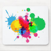 Farbenfrohe Paint Splash Mousepad (Vorne)