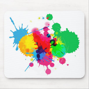 Farbenfrohe Paint Splash Mousepad