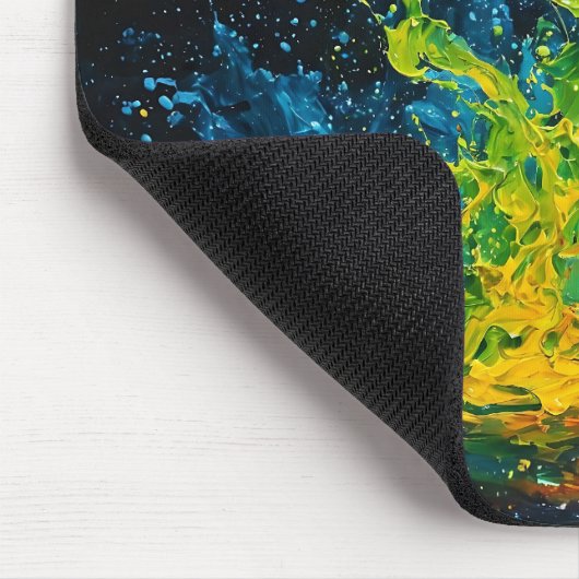 Farbenfrohe Paint Splash Mousepad (Ecke)