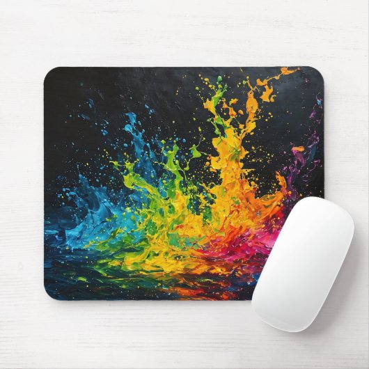 Farbenfrohe Paint Splash Mousepad (Mit Mouse)