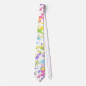 Farbenfrohe Paint Splash Necktie Krawatte (Vorderseite)