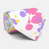 Farbenfrohe Paint Splash Necktie Krawatte (Gerollt)
