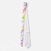 Farbenfrohe Paint Splash Necktie Krawatte (Rückseite)