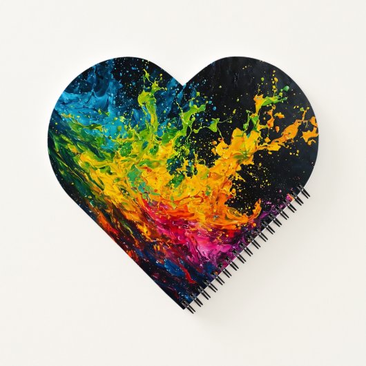 Farbenfrohe Paint Splash Notizblock (Rückseite)