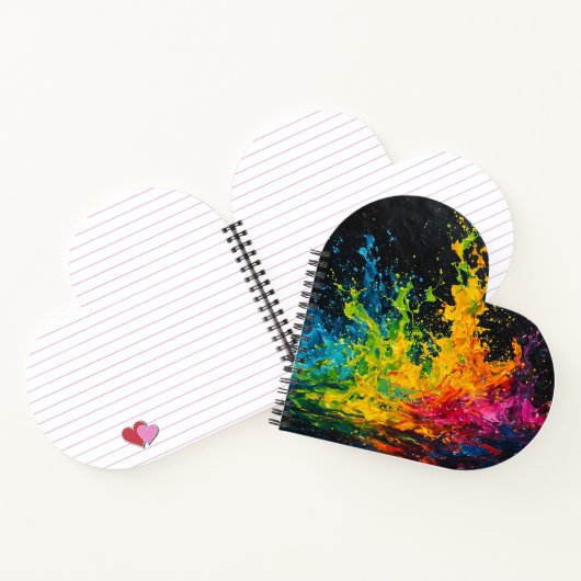 Farbenfrohe Paint Splash Notizblock (Innenseite)